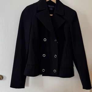 Anne Klein Black Double-Breasted Blazer